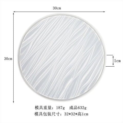 DIY Crystal Silicone Mold Three-layer Fruit Plate Tea Plate Disc Epoxy Resin Molds Cup Pad Mould For Resin Art Home Decoration