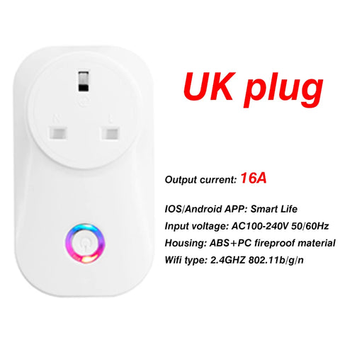 EU Smart Plug WiFi Socket power energy meter 10A/16A Power Monitor Wattmeter Timing Function  watt meter Tuya SmartLife APP