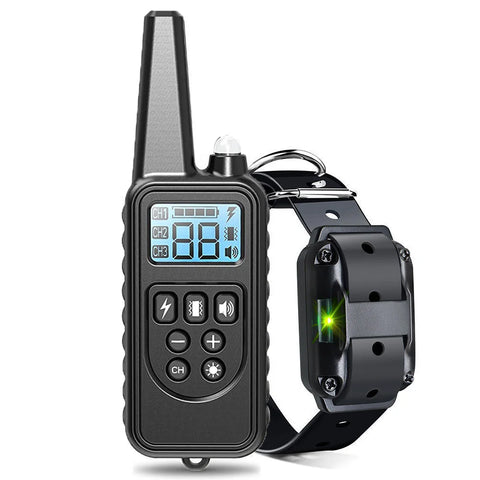 Adjustable Dog Training Collar Waterproof Rechargeable Anti Barking Shock Vibration Sound Collar With Remote Control for All Dog
