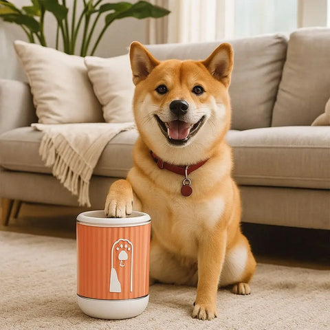 Automatic Pet Foot-washing Cup Soft Quick Wash Dog Foot Cleaning Cup Portable Detachable Paw Cleaner Cup For Cats and Dogs