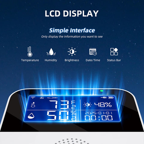 Tuya WiFi Temperature Humidity Sensor External Temperature Probe Smart Life Indoor Thermometer Hygrometer Meter Support Alexa