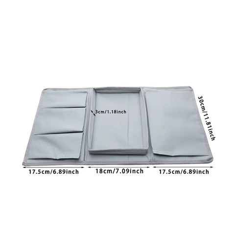 Sofa Storage Bag Living Room Sofa Armrest Organizer for TV Remote Control Cellphone Hanging Coffee Cup Tissue Storage Tray
