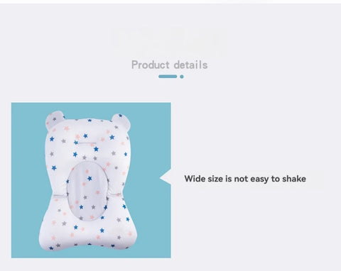 Foldable Baby Bath Tub with Bath Mat Newborn Support Seat Cushion Adjustable Bathtub Shower Mat Baby Bath Tub