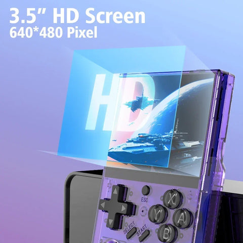 2026 New R35 Plus Retro Handheld Video Game Console Linux System 3.5 Inch IPS Screen Portable Pocket Video Player R36S 64G Games