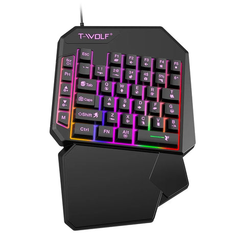 Mechanical Gaming Keyboard Kit 5 In 1 Set One Hand Keyboard 5D Mechanical Gamer Mouse Converter Mobile Game Pro Converter