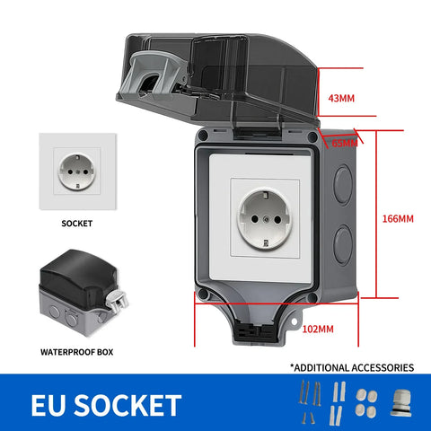 IP66 Waterproof ABS Plastic Junction Box - Gray for Outdoor Power Distributionoutdoor rainstorm proof