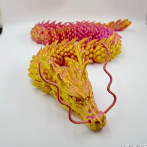 3D Printed Gemstone 90CM Dragon Model Animal Action Toy Desktop Decoration High Beauty Birthday Gift