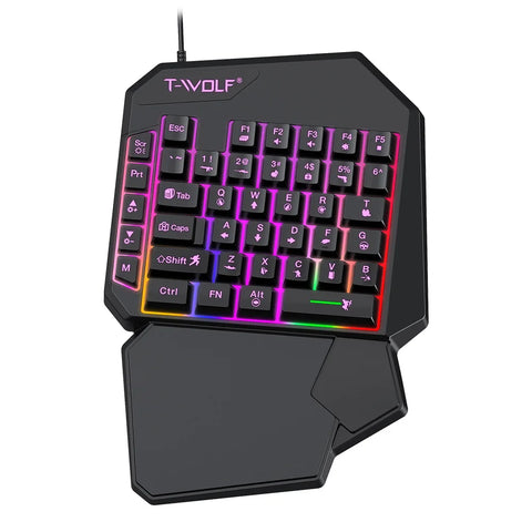 Mechanical Gaming Keyboard Kit 5 In 1 Set One Hand Keyboard 5D Mechanical Gamer Mouse Converter Mobile Game Pro Converter