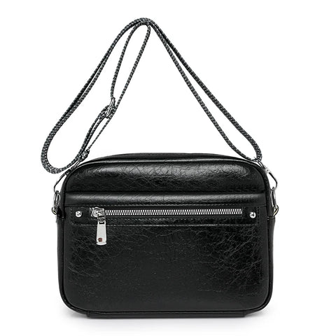 Trendy And Fashionable Women's Crossbody Bag, Single-Shoulder Bag, Simple Solid-Color Commuting Small Square Bag