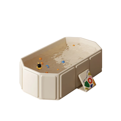 1 PC Of Foldable Children's Bathtub With Non-Slip Base, Easy To Store, Suitable For Small Spaces, White, Indoor And Outdoor U