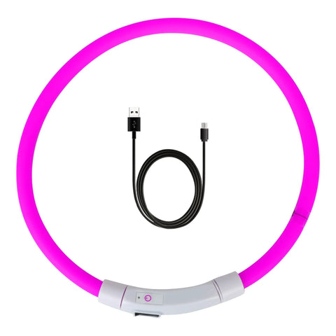 Led Usb Dog Collar Night Luminous Charge Necklace Dog Loss Prevention Night Safety Flashing Glow Collar Pet Accessories