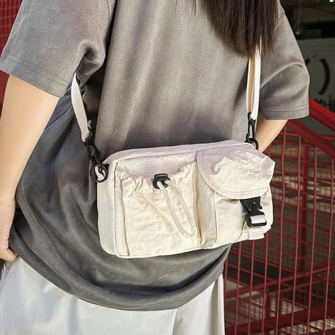 Trendy Sports Crossbody Bag, Workwear Style Design, Single Shoulder Bag, Multifunctional and Lightweight Portable Chest Bag