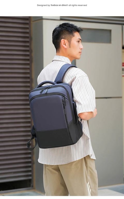 USB Business Backpack Commuting Hiking Camping Shopping Outdoor Travel Bag Laptop Computer Handbag Short Trip College Schoolbag