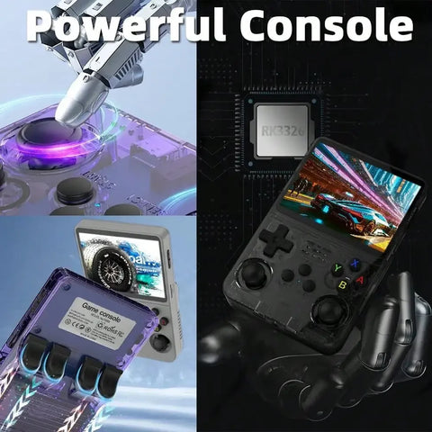 R36S Retro Game Console 64GB Handheld 3.5 Inch IPS Screen Portable Pocket Video Player 20000+ Games Consola Kid Gift