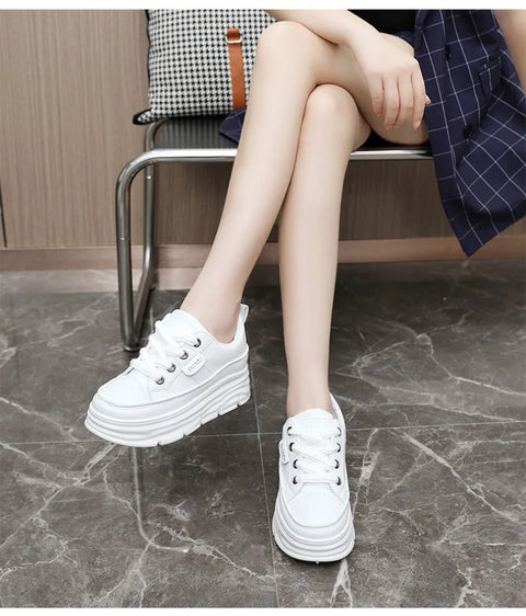 Chunky Sneakers Women 2025Spring Platform Designer Casual Shoes Comfortable Softsole Waterproof Vulcanize Shoes Zapatillas Mujer