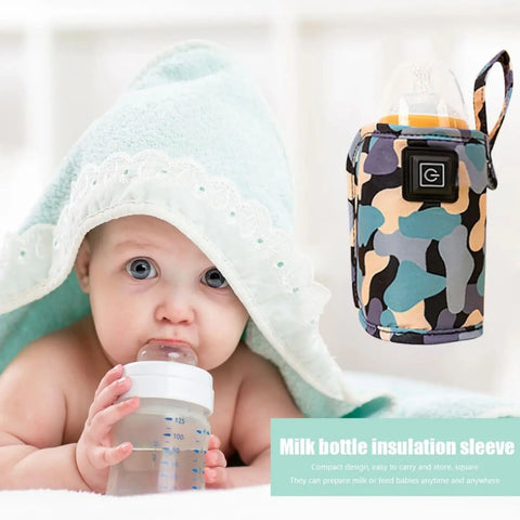USB Portable Milk Warmer Bottle Heater Travel Stroller Insulated Bag For Baby Nursing Outdoor Winter Use Safe Heating