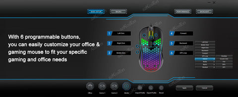 USB Wired Gaming Mouse with RGB Backlight 6 Levels 7200DPI Adjustable Ergonomic Design Mice for Office Laptop PC Computer Gamer