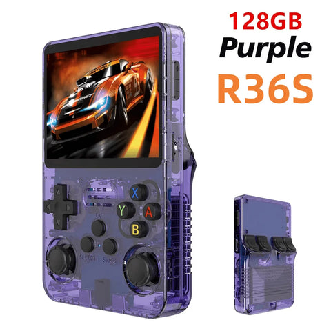 R36S R36 Ultra Handheld Retro Video Game Console IPS Screen 128GB Games Portable Pocket Player Linux System R36Ultra R36 PRO