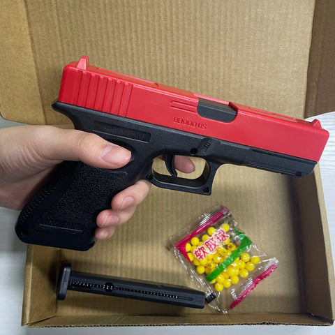 High Quality Soft Bullet Air Gun Manual G17 Geock Toy Gun Lower Magazine Laser Outdoor Sports CS Game Weapons Children Gift