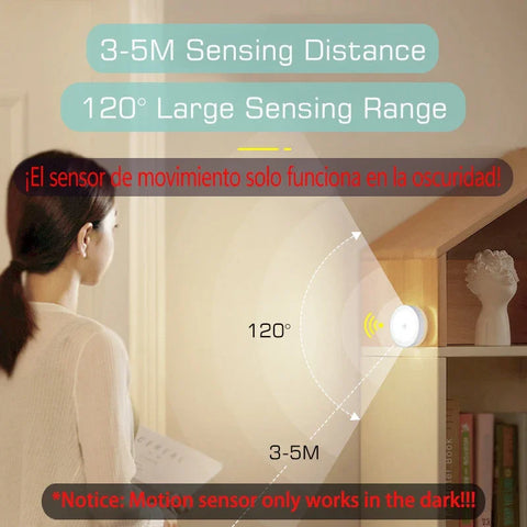 Motion Sensor Night  Light USB Rechargeable Light LED Lamp for Kitchen Bedroom Stairs Hallway Cabinet Closet Wardrobe Nightlight