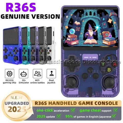 NEW R36PRO Retro Handheld Video Game Console Linux System 3.5 Inch IPS Screen Portable Pocket Video 64GB/256GB Player Games Gift