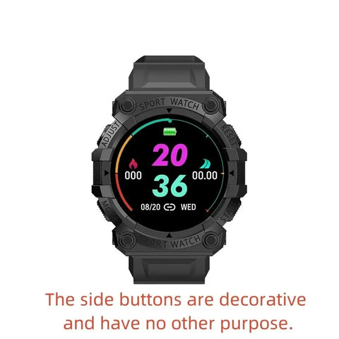 Smart Fitness Watch with Bluetooth - Music Control, Step Tracking, Weather & Message Alerts for Active Users
