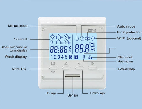 Smart Thermostat Tuya WiFi Home Electric Floor Heating Temperature Controller Water Gas Boiler Remote Voive Alexa Google Yandex