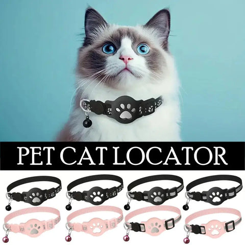 Cat Locator Collar Lightweight Adjustable Real Time GPS Tracking Outside Reflective Strips For Night Safety Enhance Pet Safety
