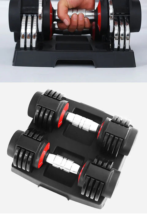 Adjustable dumbbell 15kg, quick adjustment for students, men and women, fitness home exercise equipment, adjustable dumbbell