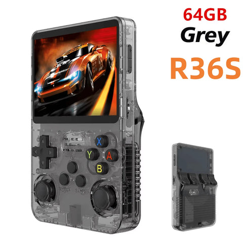 R36S R36 Ultra Handheld Retro Video Game Console IPS Screen 128GB Games Portable Pocket Player Linux System R36Ultra R36 PRO