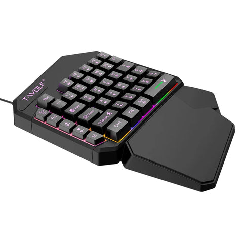Mechanical Gaming Keyboard Kit 5 In 1 Set One Hand Keyboard 5D Mechanical Gamer Mouse Converter Mobile Game Pro Converter