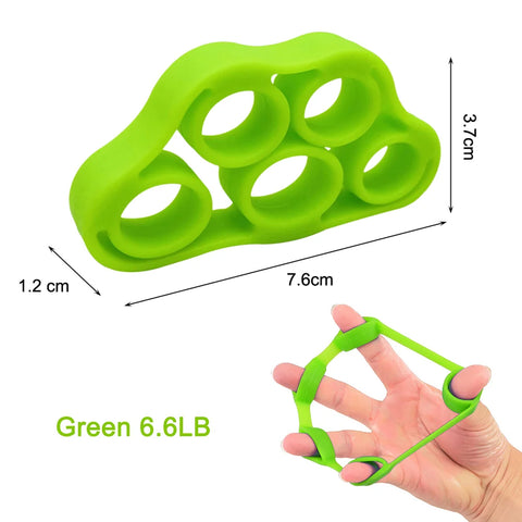 5-1PCS Silicone Finger Gripper Strengthener Trainer 6-80LB Elastic Hand Grip Finger Exerciser For Guitar/Patient Hand Trainer
