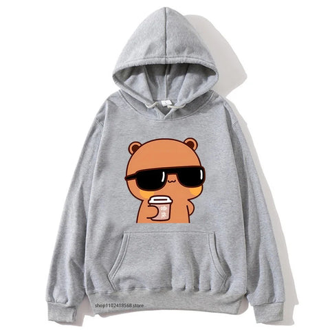 Couple Hoodies Bubu Dudu hoodie Sweatshirt Cartoon Kawaii Print Pullover Harajuku Men Women Sudaderas warm fleece hooded