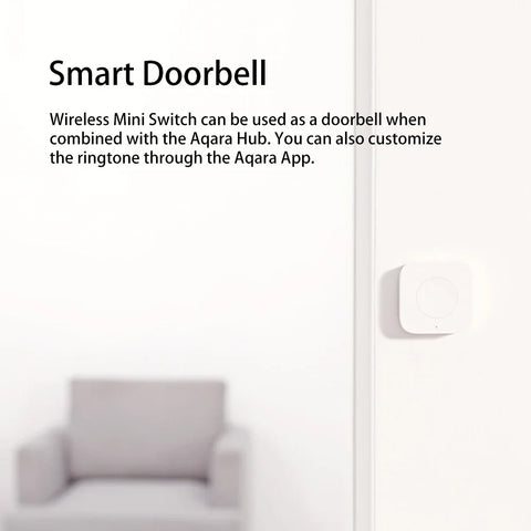 Aqara Wireless Mini Switch Zigbee Sensor Connection Smart Remote One Key Control Button Security Work for Mi Home APP Homekit