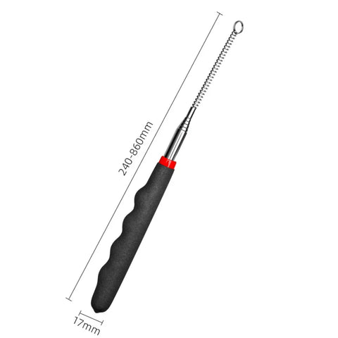 Retractable Cat Teaser Wand – Flexible Extendable Stick for Custom Play, Compatible with Feathers (Accessories Sold Separately)