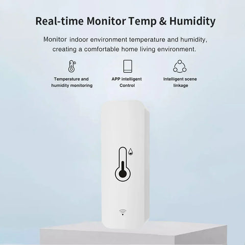 Tuya WiFi Temperature Humidity Sensor Smart Sensor APP Remote Control For Smart Home WorkWith SmartLife Yandex SmartLife Alexa