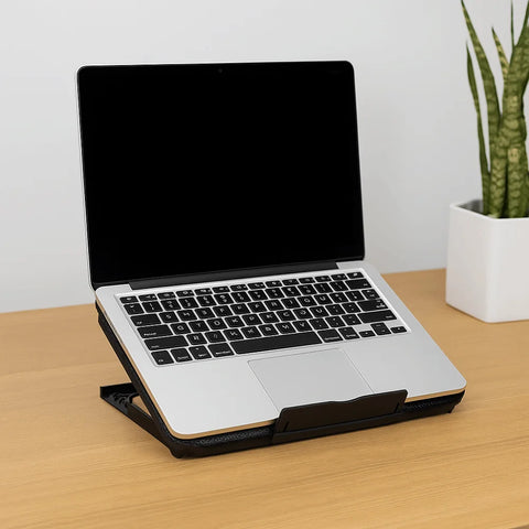 Portable Adjustable Laptop Cooling Pad USB Port Metal Mesh Laptop Cooler Fan LED Light Notebook Cooler Office