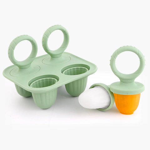 Baby Silicone Mold Set,Teething Teether,Perfect for Freezing Breast Milk, Formula & Smoothies - Essential Baby Feeding Accessory