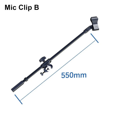 55cm Adjustable Rotating Microphone Stand Crossbar Arms Mic Clip Phone Holder Extension Bracket Designed 3/8 Thread Cross Bar