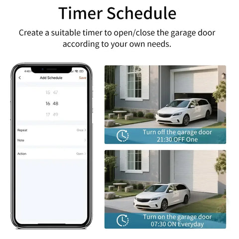100-240V Tuya Zigbee/WiFi Garage Door Switch Smart Gate Opener Controller Module Voice App Control Work Alexa Google Assistant