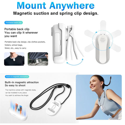 HD Action Camera Mini 4K WiFi Wireless Magnetic Portable POV Cam 1080P  Portable Vlog Video Bodycam for Helmet Motorcycle Sports