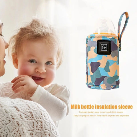 USB Portable Milk Warmer Bottle Heater Travel Stroller Insulated Bag For Baby Nursing Outdoor Winter Use Safe Heating