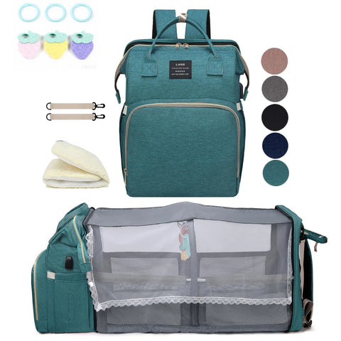Mommy Bag Lightweight Portable Folding Crib Bed Large-capacity Travel Maternity Bags Baby Backpack Female Mommy Outting Bag