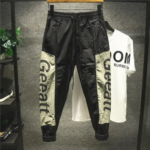 Cargo Pants for Men Summer Black Trousers Man Harem Joggers Green Emo Casual Big Size Clothing Fashion Street Large Cheap Cotton