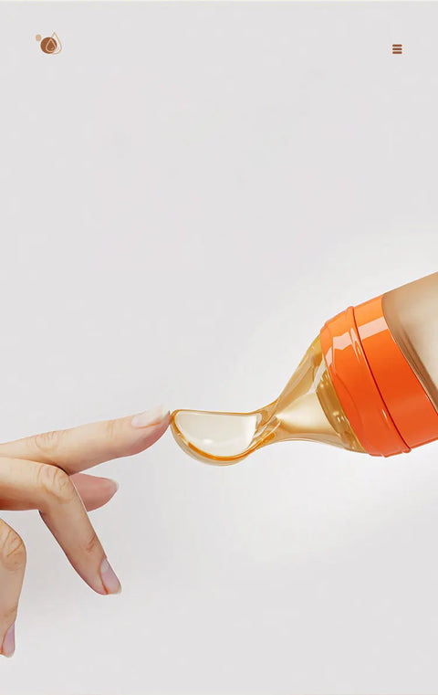 Silicone Baby Complementary Food Spoon Squeeze Feeding Bottle Spoon Water Feeding Tool Baby Food Tableware Tool