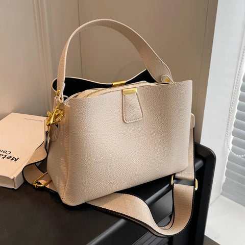 2026 New Trendy Fashion Handheld Bucket Bag Large Capacity Crossbody Bag for Women High-end Feel Women's Bag