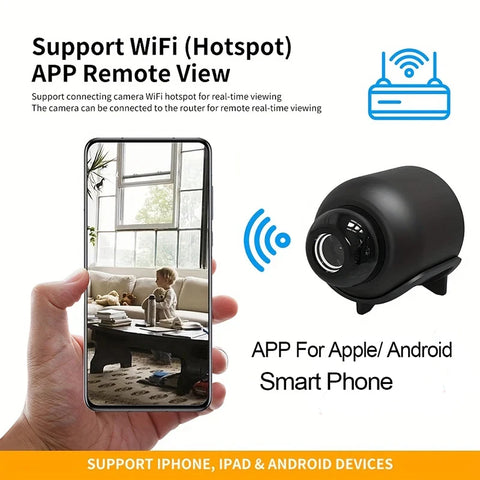 X5 Mini Camera 1080P Clear Night Vision Lightweight Portable Premium Cams Motion Detection Wireless WiFi Surveillance Camera