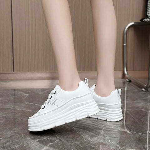 Chunky Sneakers Women 2025Spring Platform Designer Casual Shoes Comfortable Softsole Waterproof Vulcanize Shoes Zapatillas Mujer