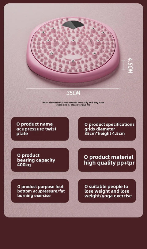Upgraded Waist Twist Turntable Weight Loss Home Exercise Intelligent Counting Plantar Acupressure Board Massage Waist Artifact