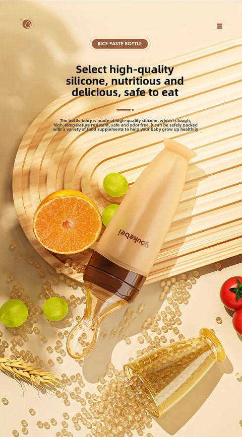 Silicone Baby Complementary Food Spoon Squeeze Feeding Bottle Spoon Water Feeding Tool Baby Food Tableware Tool